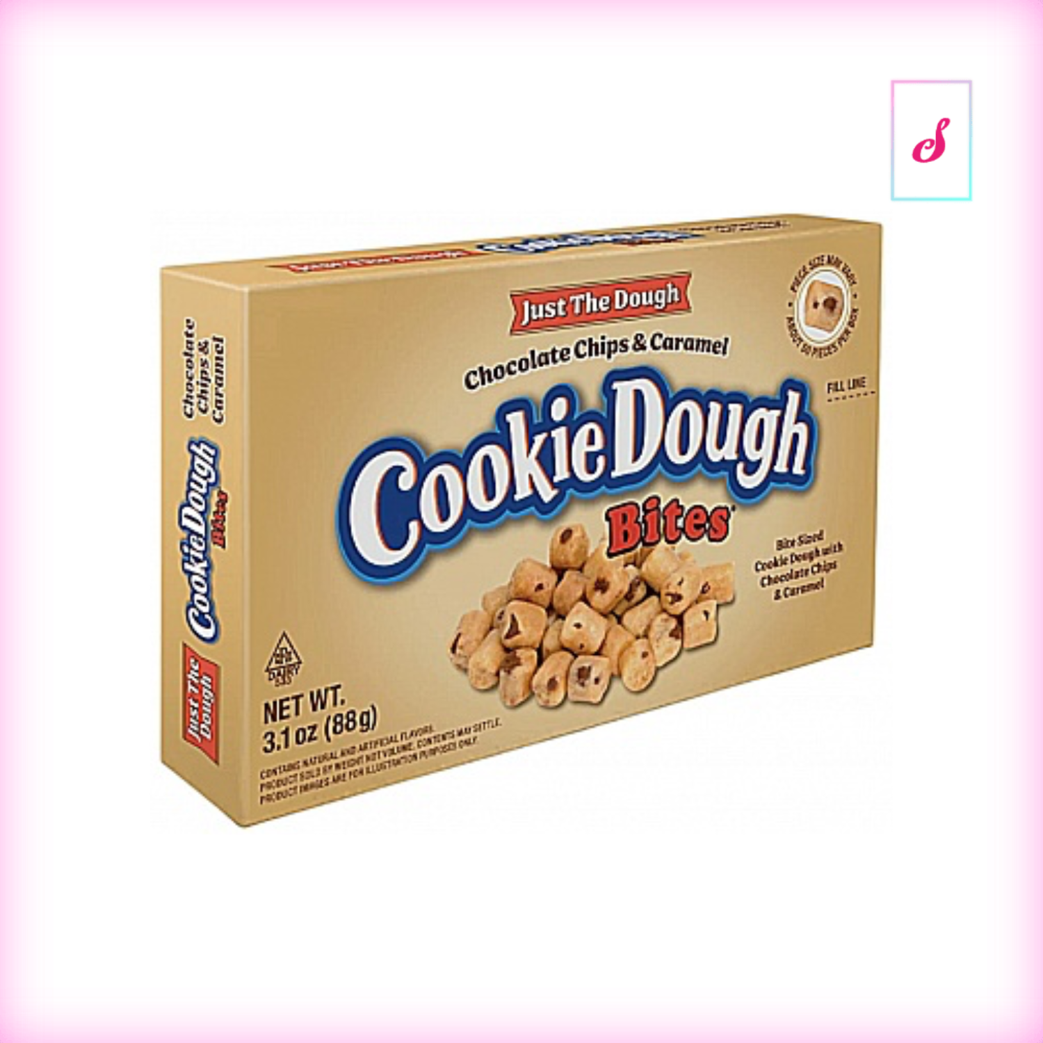 Just The Dough Cookie Dough Bites Chocolate Chips & Caramel