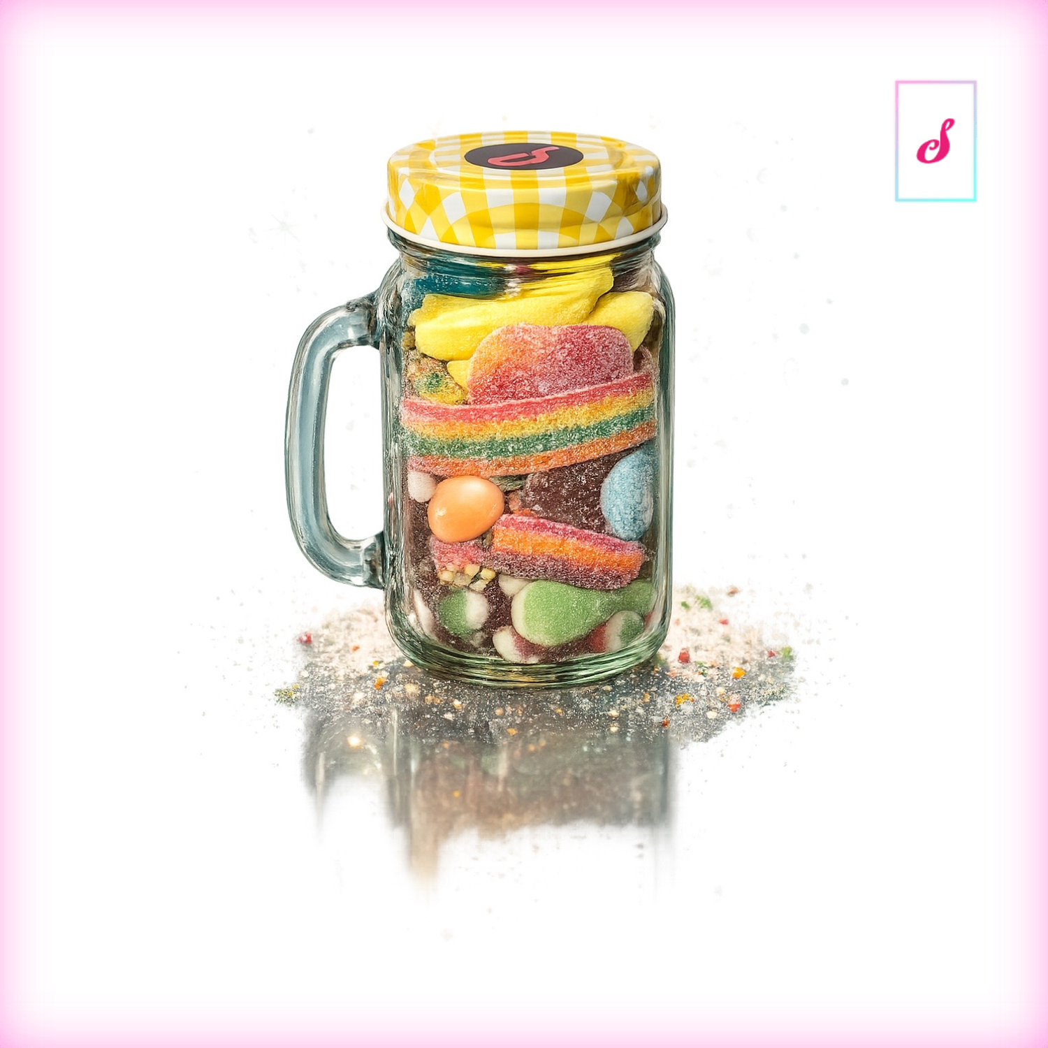 Süßigkeitenhenkelglas Mix Süß und Sauer 350g