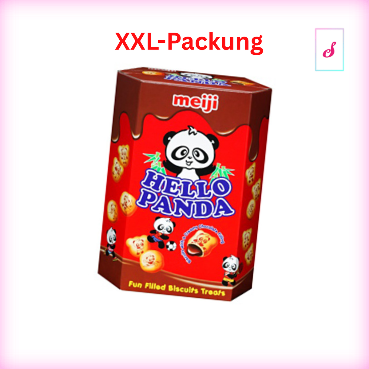 Meiji Hello Panda Original Chocolate Cookie Biscuits - XXL Packung (26 x 10g)