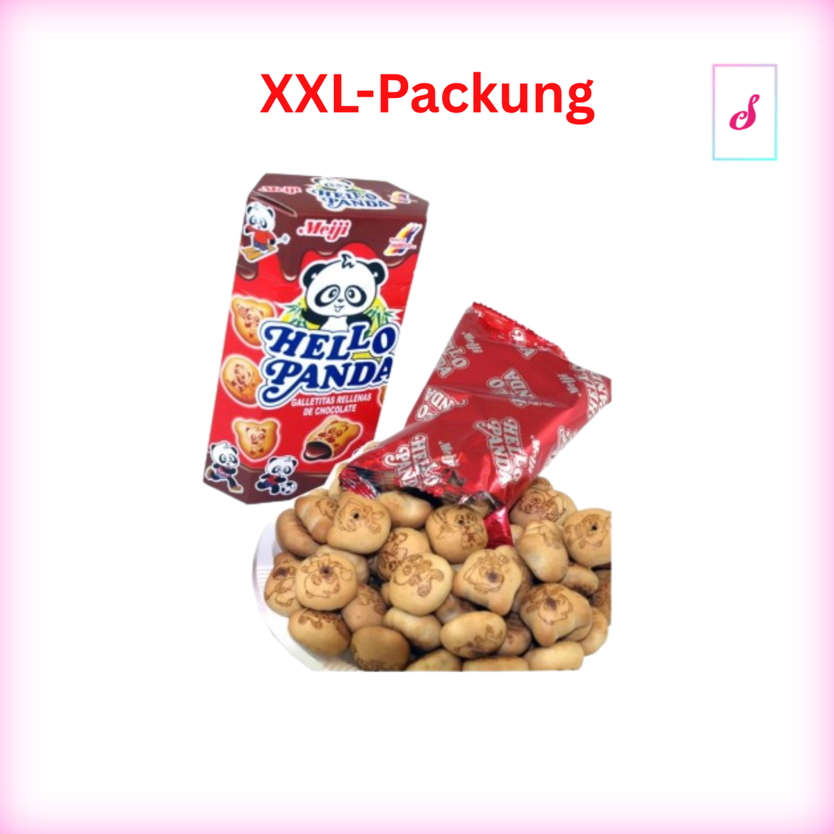 Meiji Hello Panda Original Chocolate Cookie Biscuits - XXL Packung (26 x 10g)