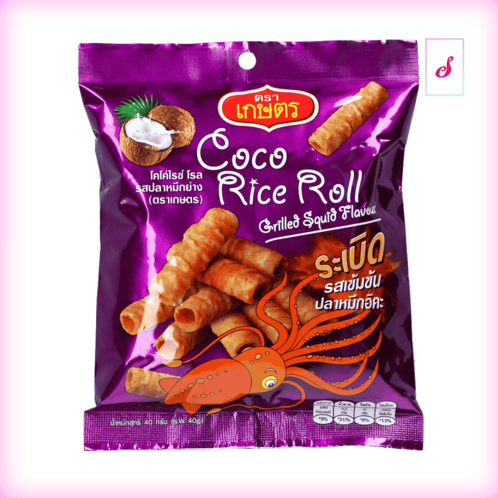 Kaset Coco Rice Rolls Grilled Squid Flavour