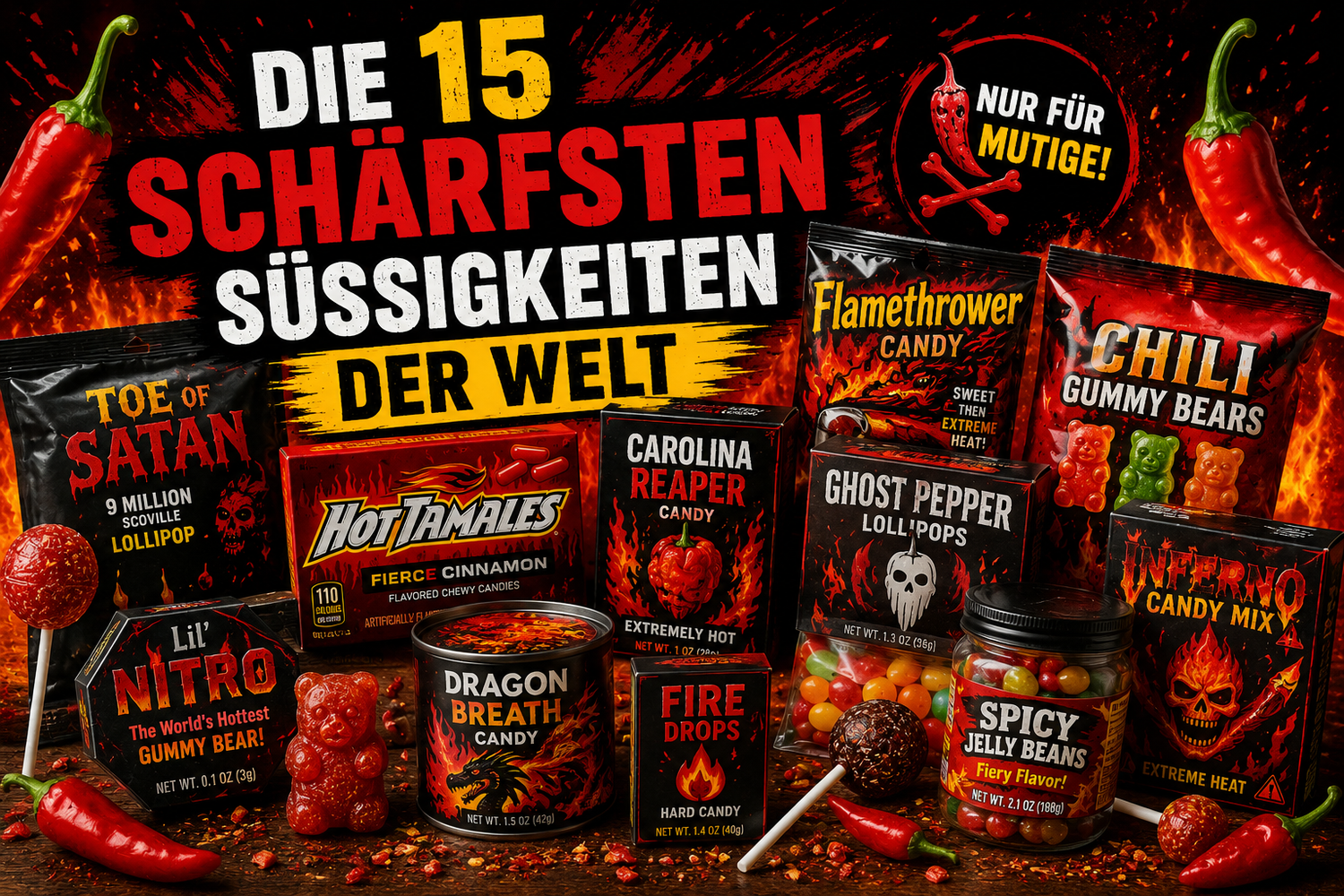 Die 15 schärfsten Süßigkeiten der Welt – Nur für echte Mutige