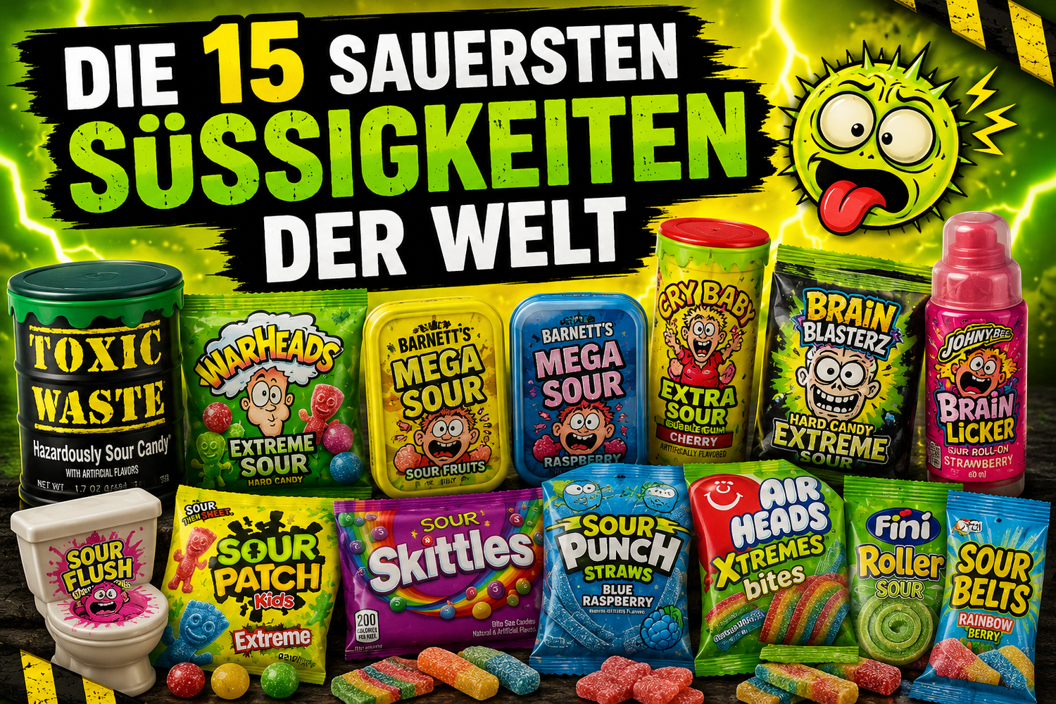 Die 15 sauersten Süßigkeiten der Welt – Diese Snacks treiben dir die Tränen in die Augen