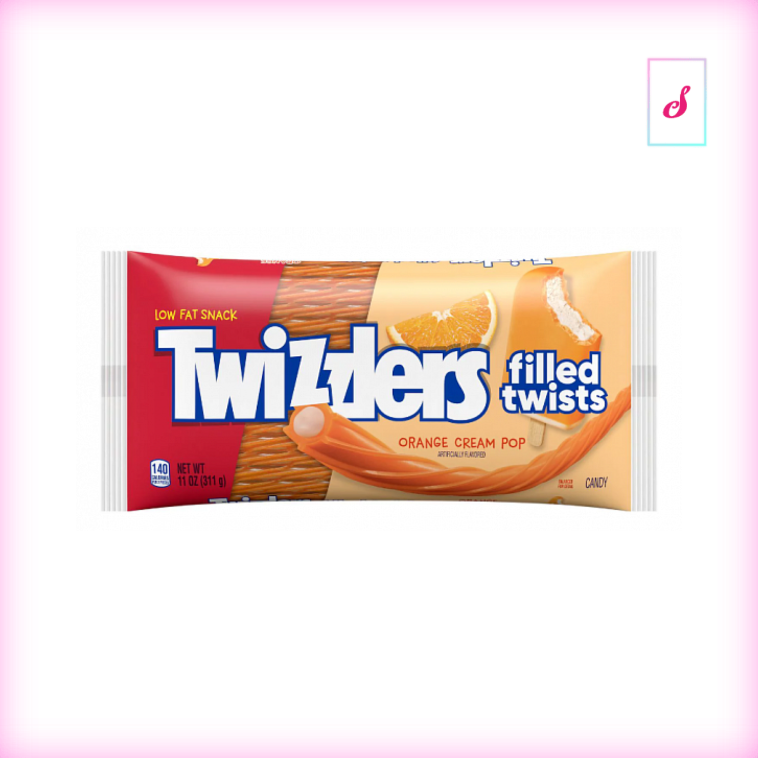 Twizzlers Filled Twists Orange Cream Pop