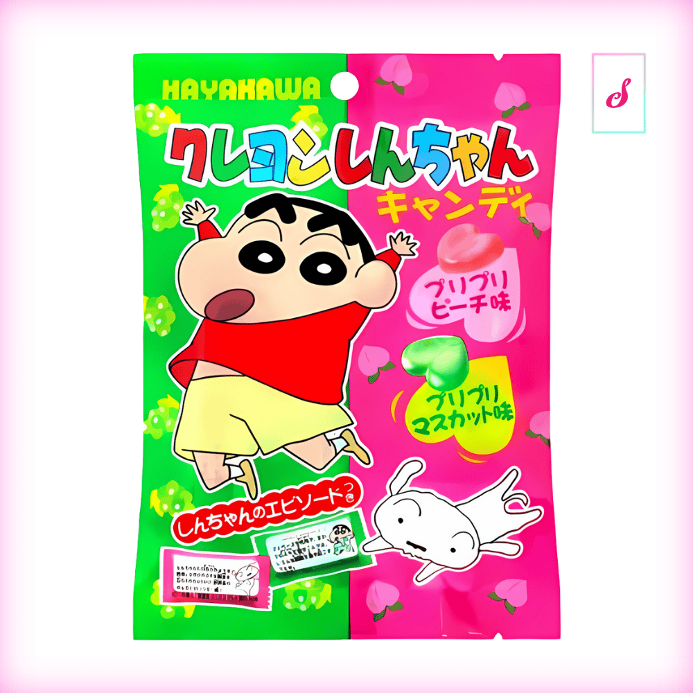 Hayakawa Crayon Shin-Chan Puri-Puri Peach & Grape Bonbons