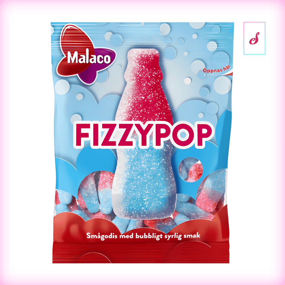 Malaco Fizzypop Fruchtgummi Sauer