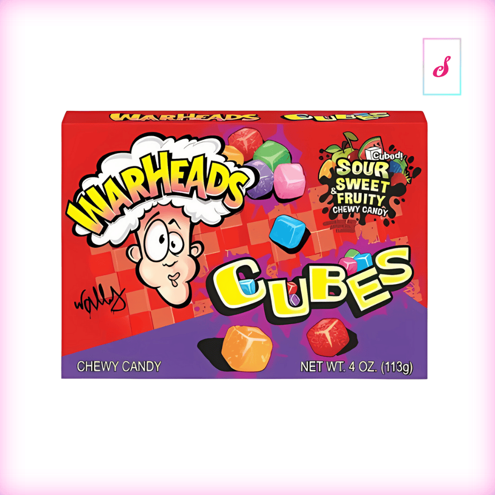 Warheads Cubes Sour Sweet & Fruity Chewy Candy